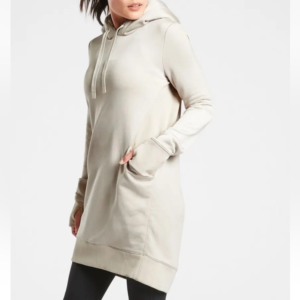 Athleta TRIUMPH LUXE SHINE HOODIE DRESS size M